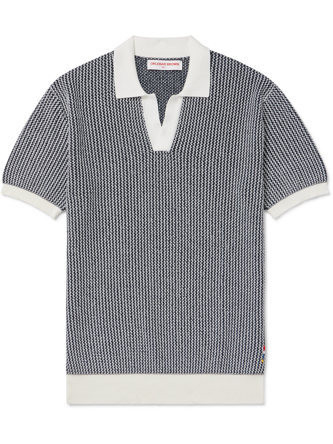 Orlebar Brown Horton Cotton Polo Shirt In Blue