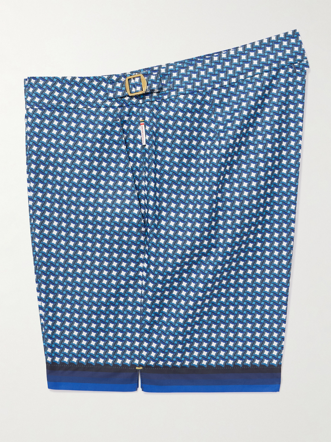 Orlebar Brown Bulldog Printed Swim Trunks In Blue