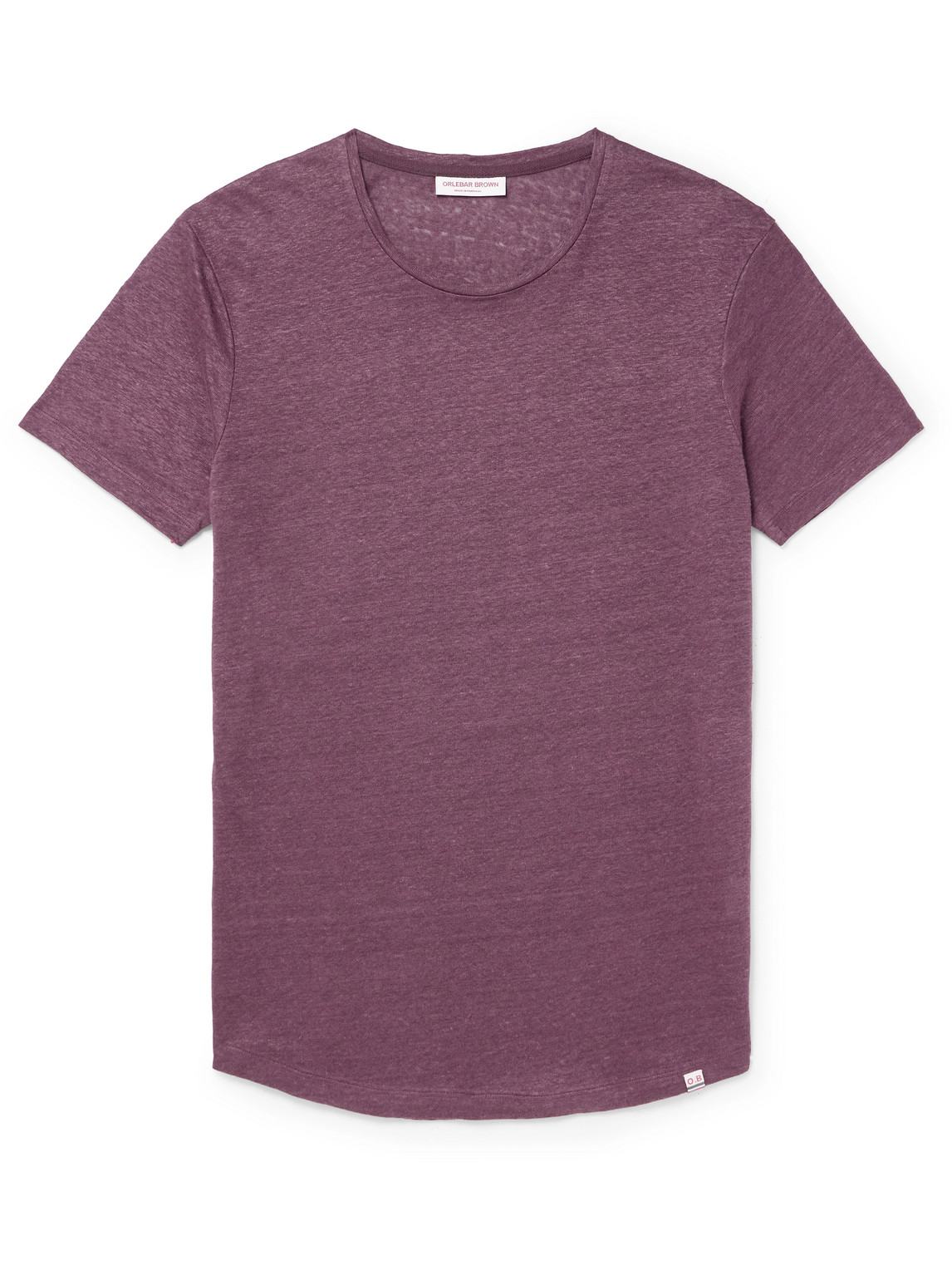 Orlebar Brown Ob-t Linen-jersey T-shirt In Brown