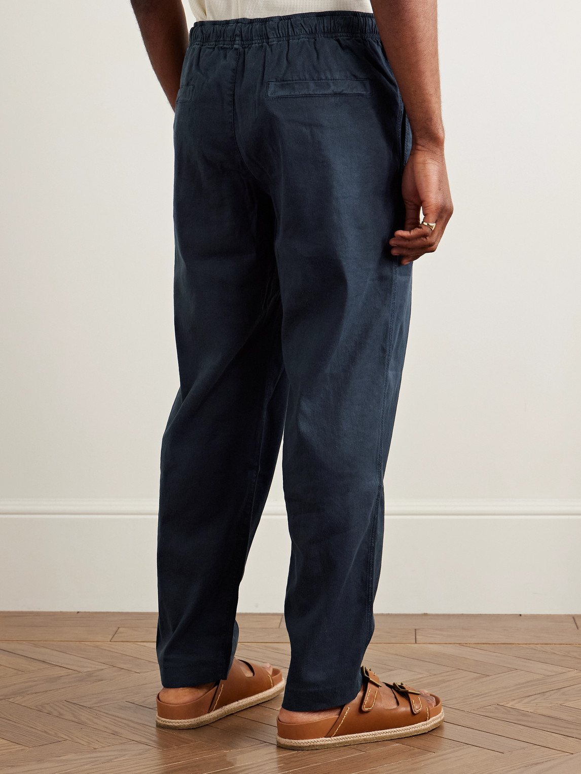 ORLEBAR BROWN ALEX SLIM-FIT STRETCH LINEN AND LYOCELL-BLEND DRAWSTRING TROUSERS