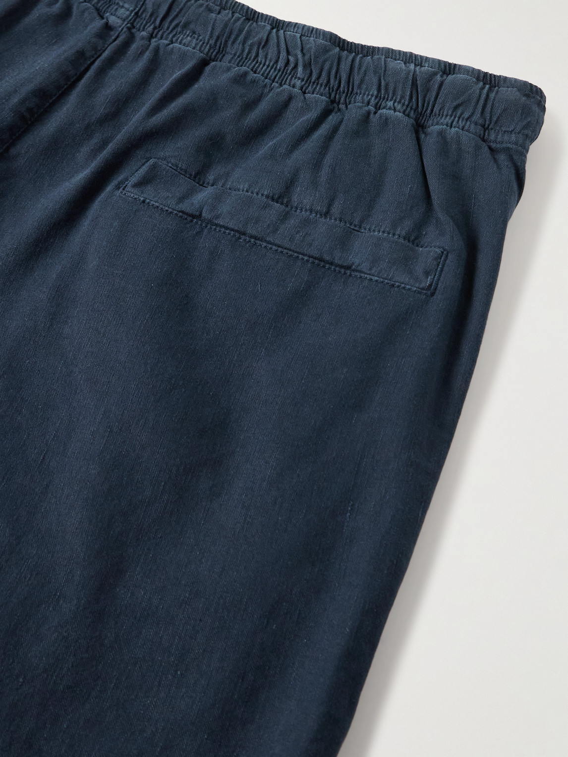 Shop Orlebar Brown Alex Slim-fit Stretch Linen And Lyocell-blend Drawstring Trousers In Blue