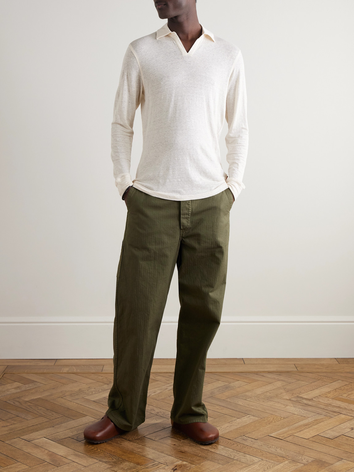 Felix Linen-Blend Jersey Polo Shirt — 2