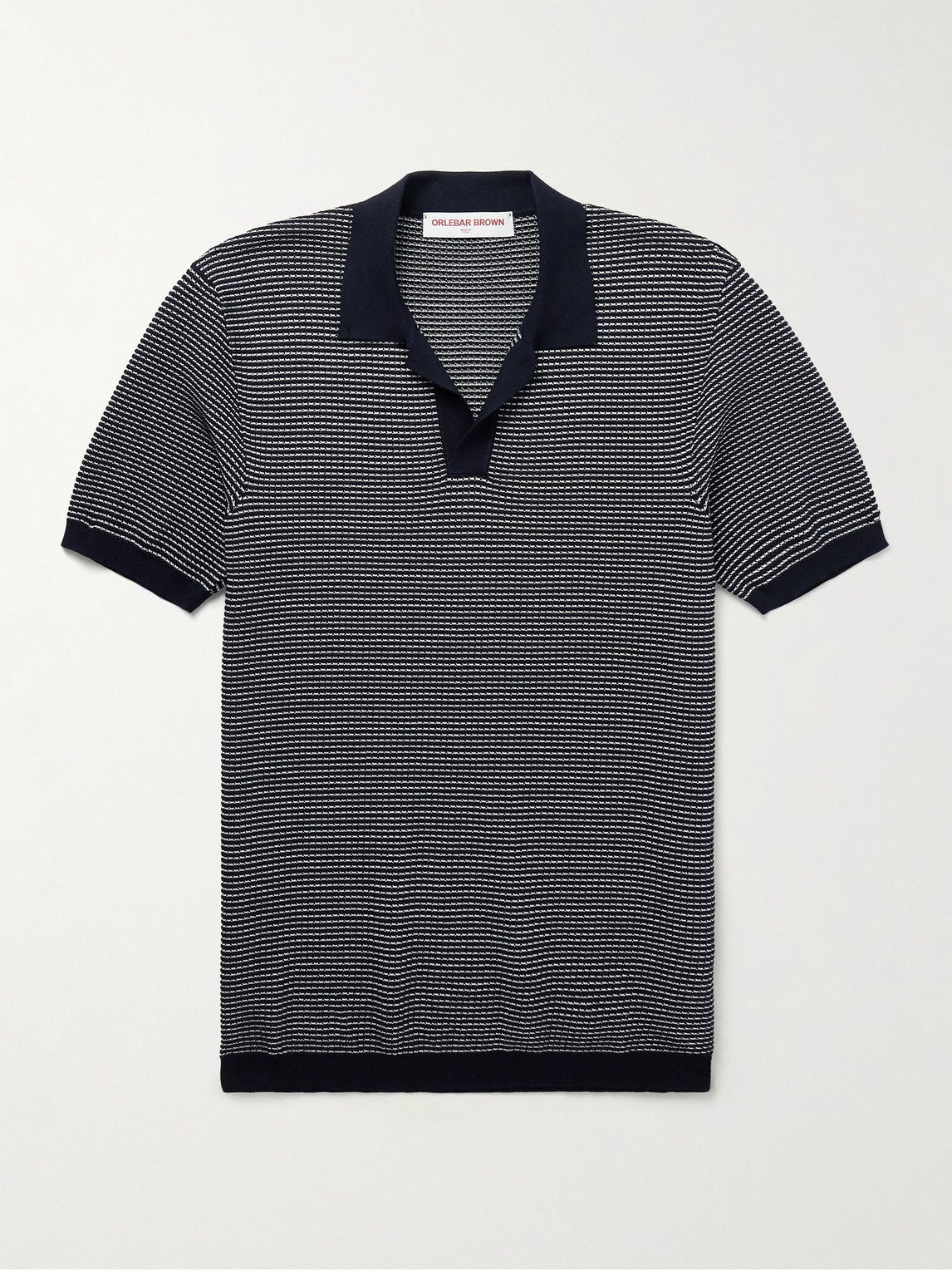 Orlebar Brown Roddy Waffle-Knit Polo Shirten