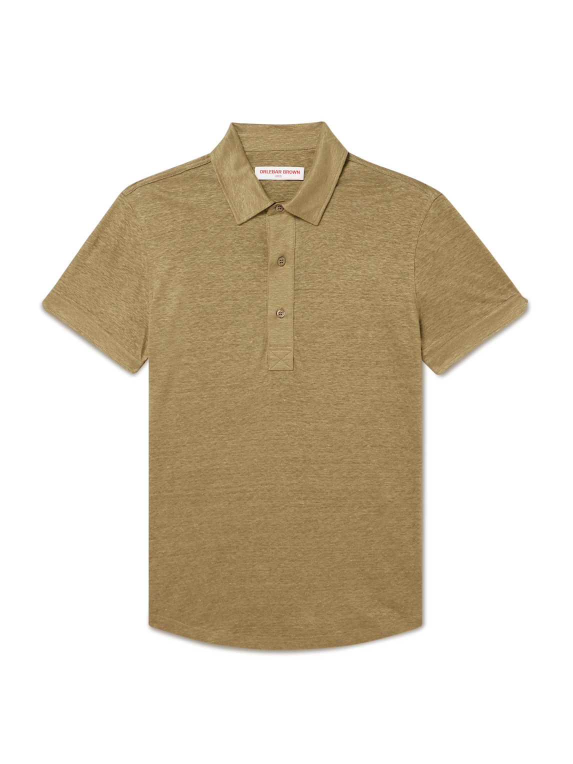 Orlebar Brown Sebastian Linen-jersey Polo Shirt In Green