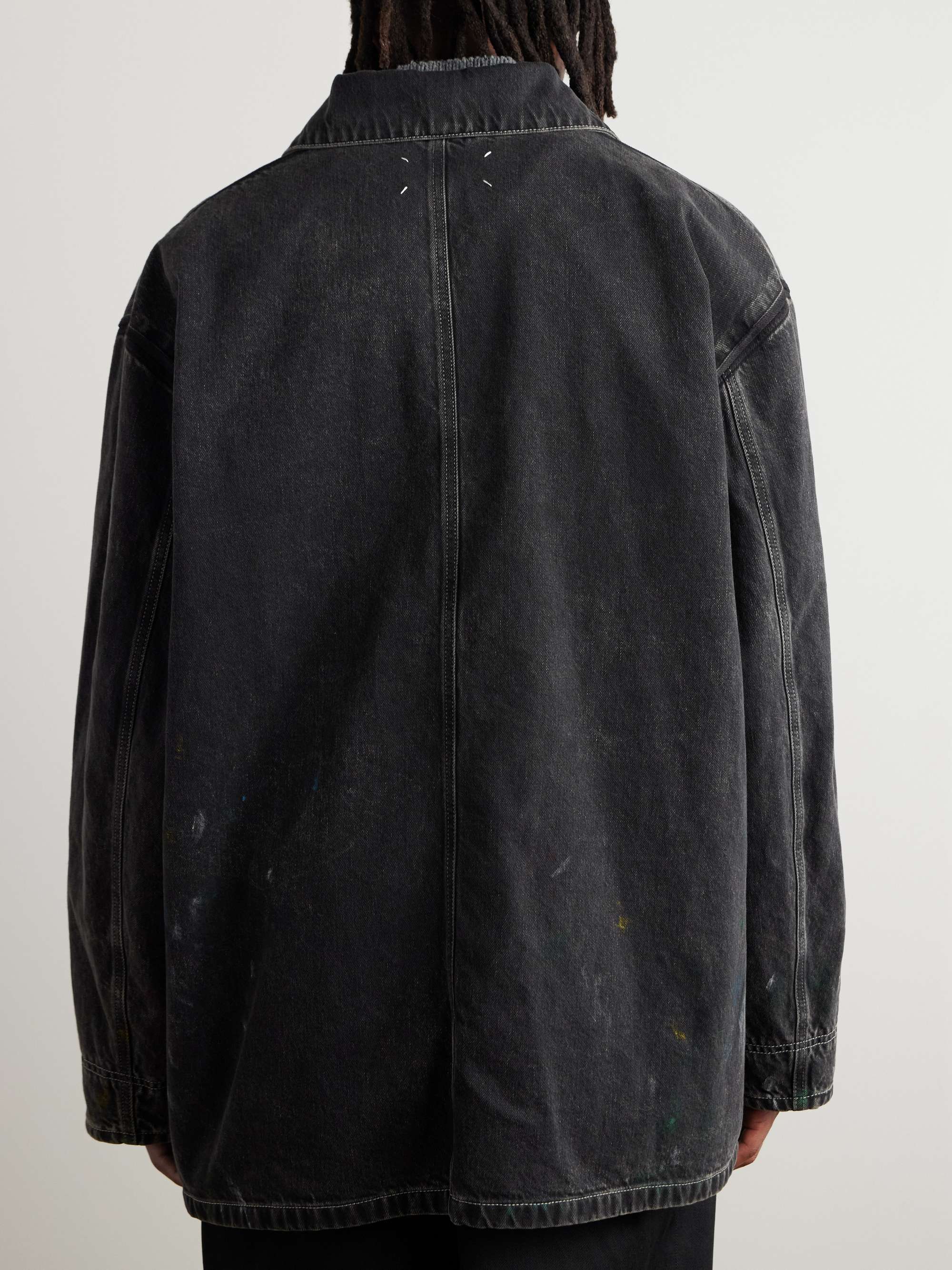 MAISON MARGIELA デニム オーバーサイズ ジャケット ペイント
