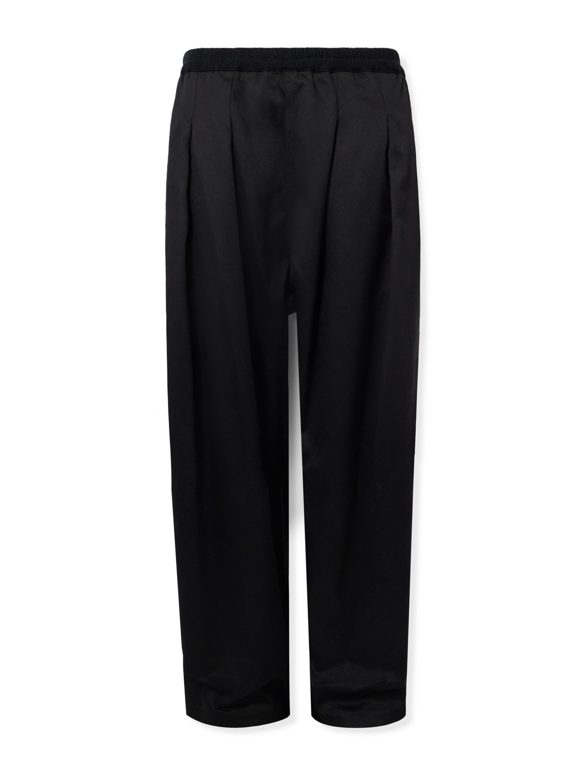 Wide-Leg Cotton-Twill Trousers