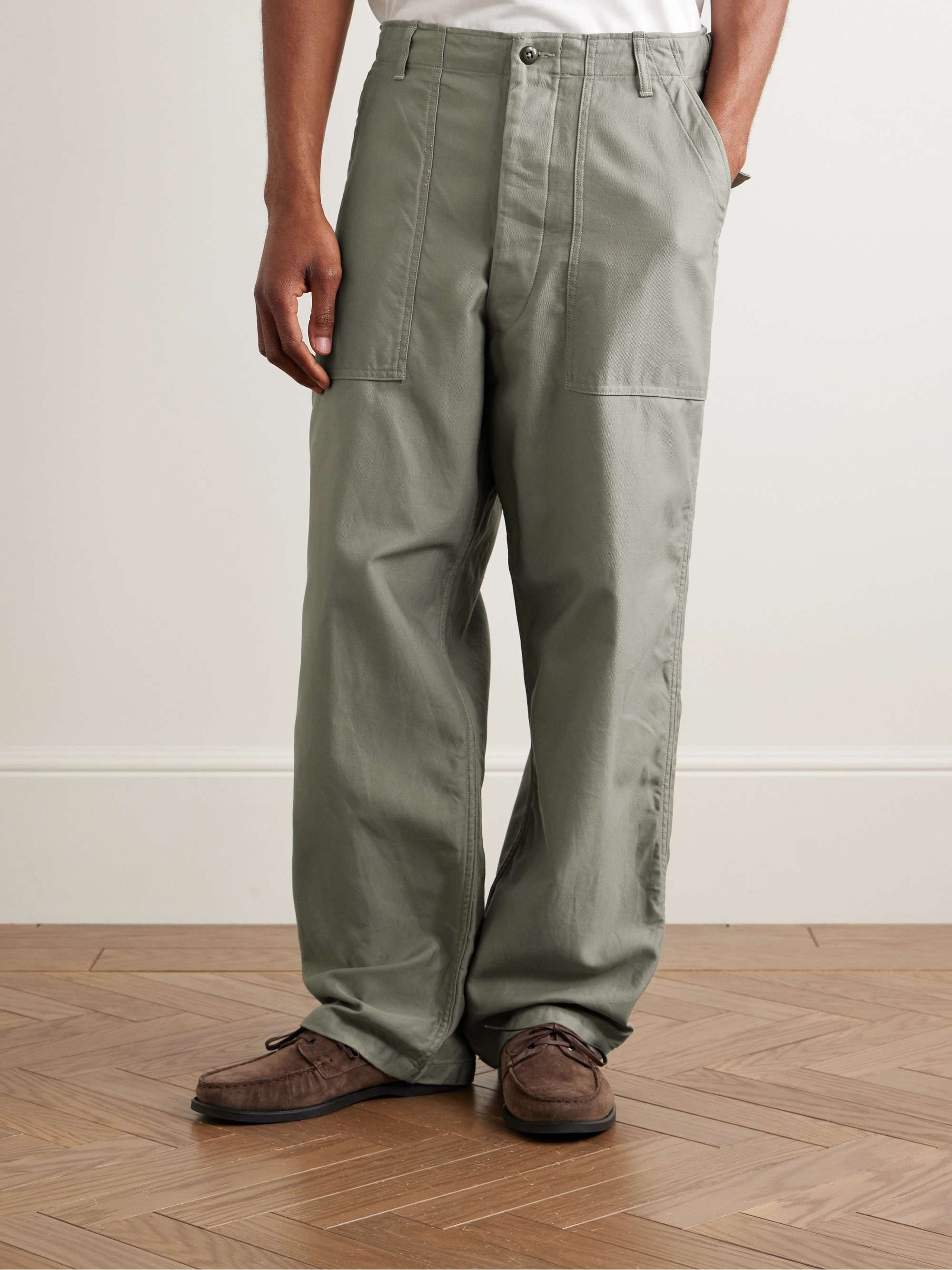 KAPTAIN SUNSHINE Baker Straight-Leg Cotton Trousers for Men