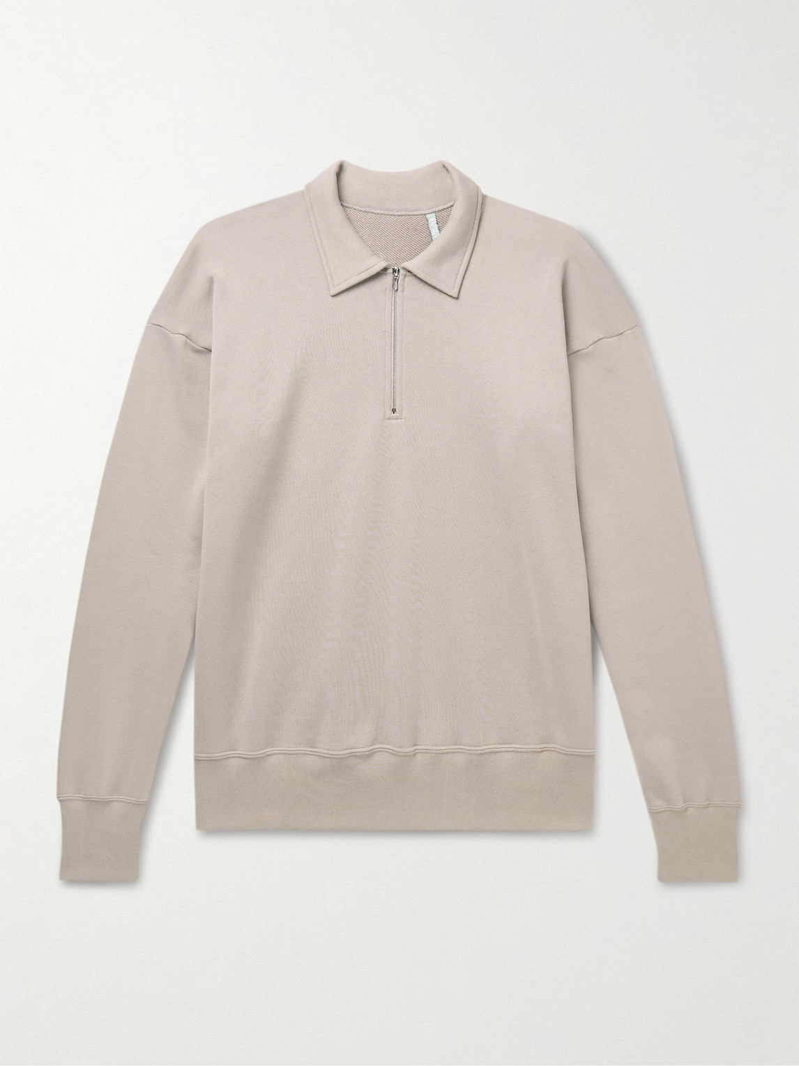 Kaptain Sunshine - Suvin Cotton-Jersey Half-Zip Sweatshirt