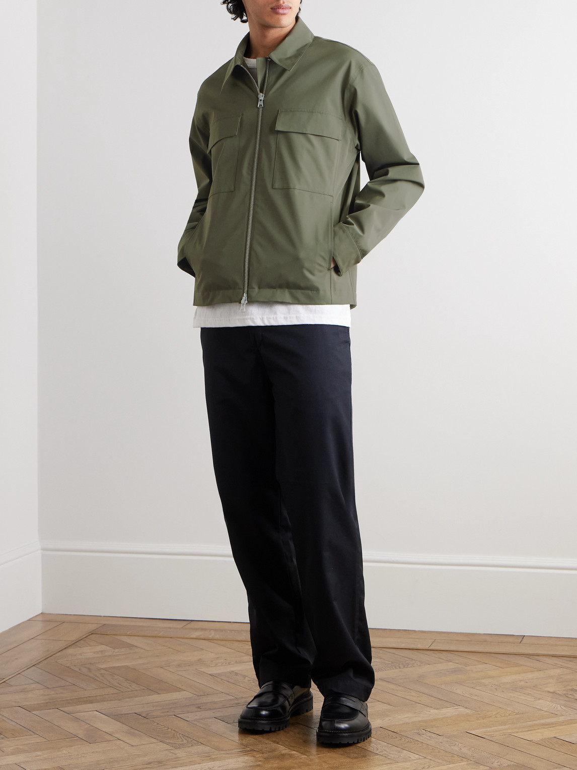 Nn07 Alban 8240 Recycled-twill Jacket In Green