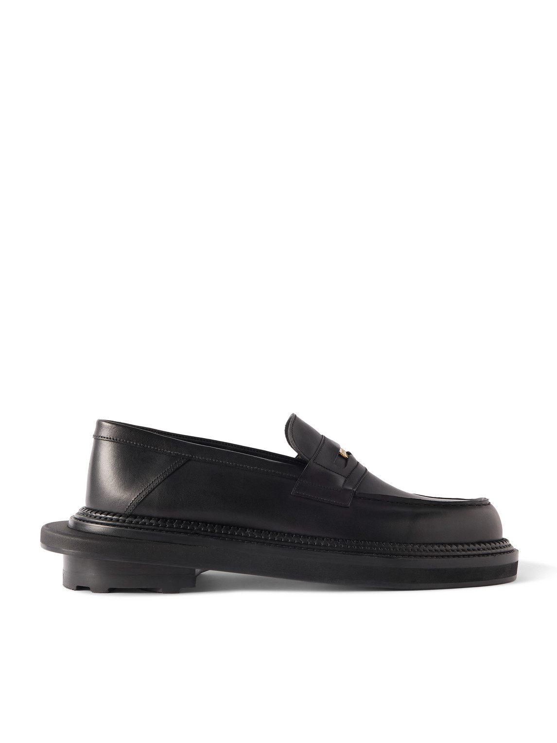 J.M. Weston Sacai Embellished Leather Loafers