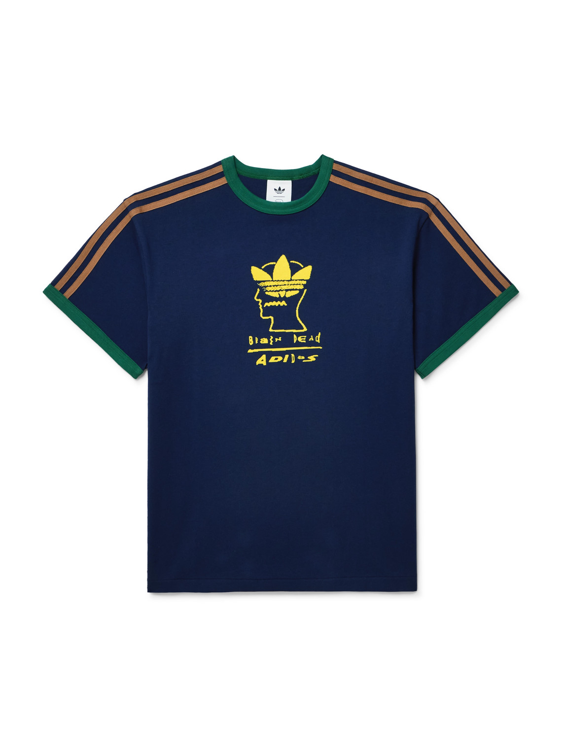 Brain Dead Logo-Flocked Cotton-Jersey T-Shirt