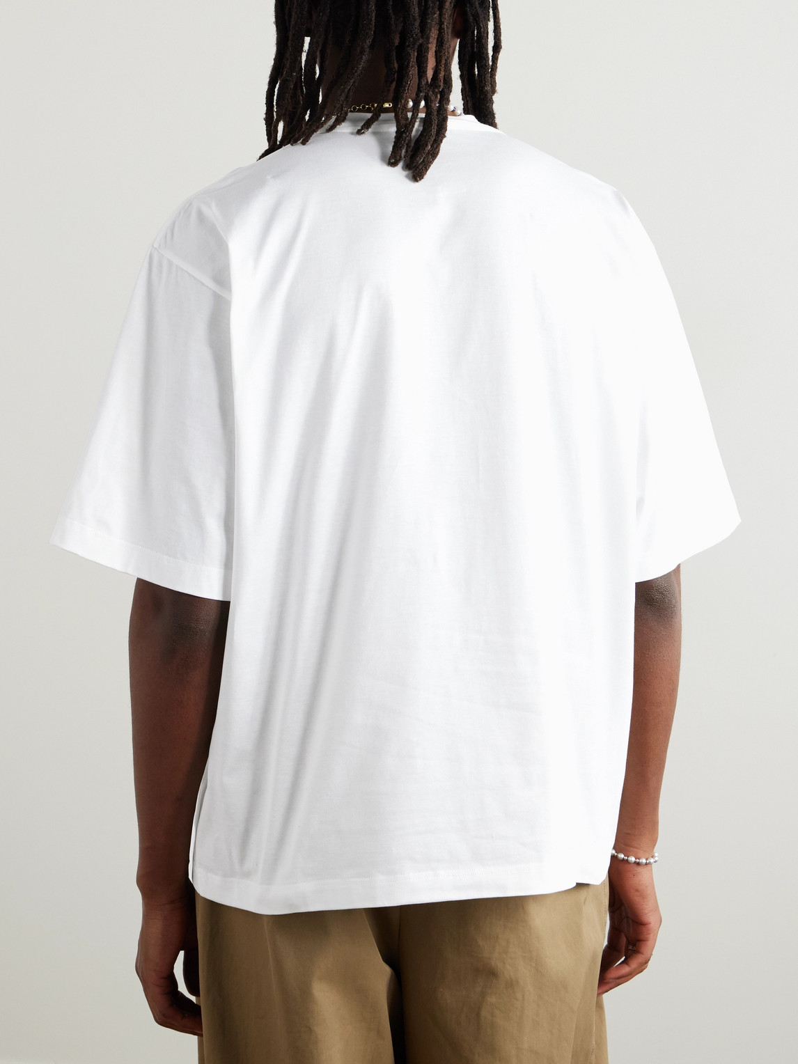 Shop Marni Logo-print Cotton-jersey T-shirt In White