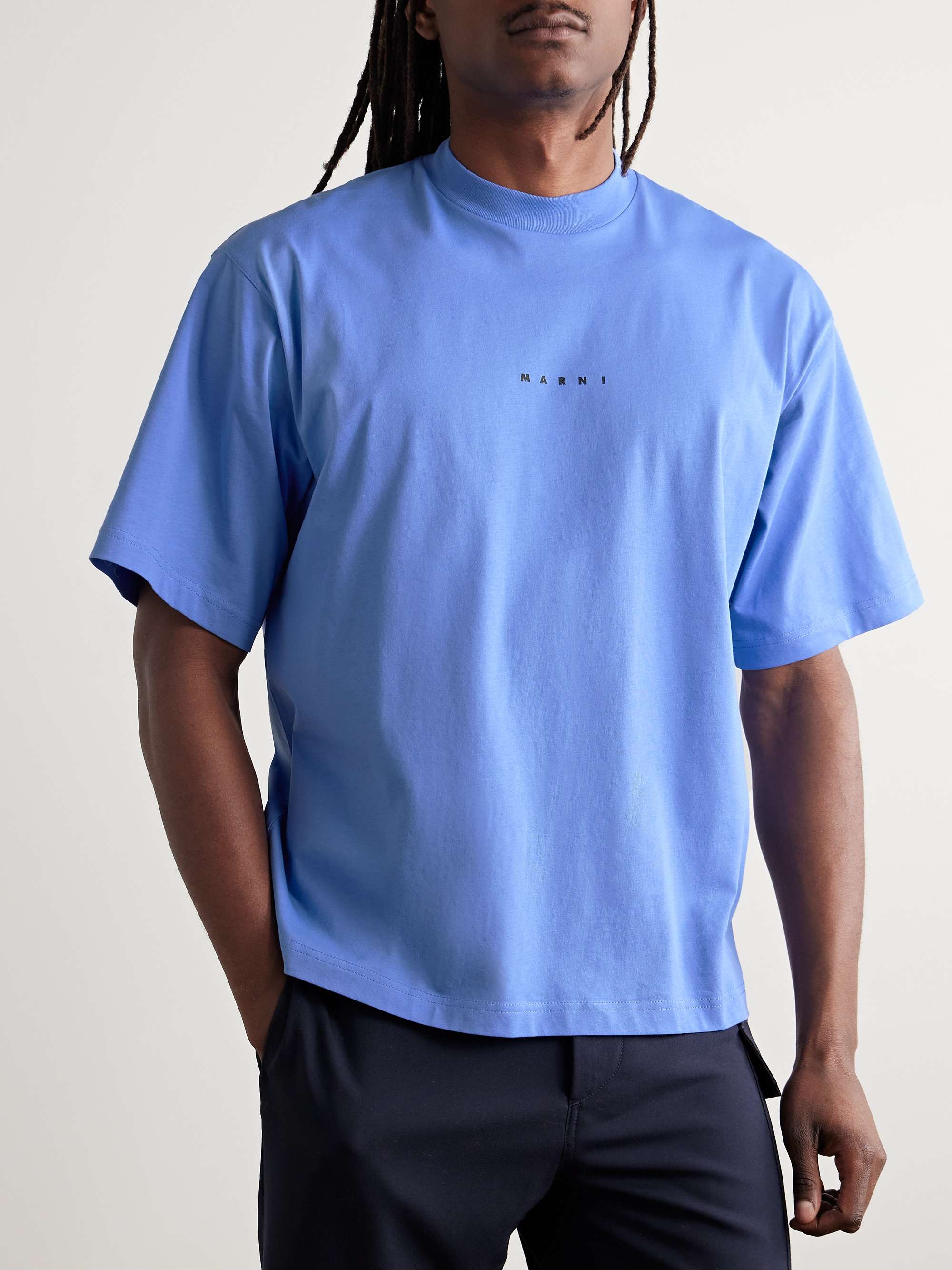 MARNI Logo-Print Cotton-Jersey T-Shirt