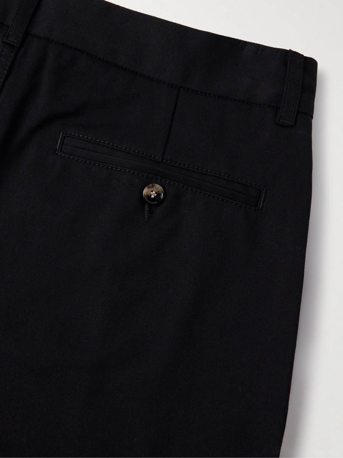 Shop Marni Straight-leg Pleated Cotton-gabardine Trousers In Black