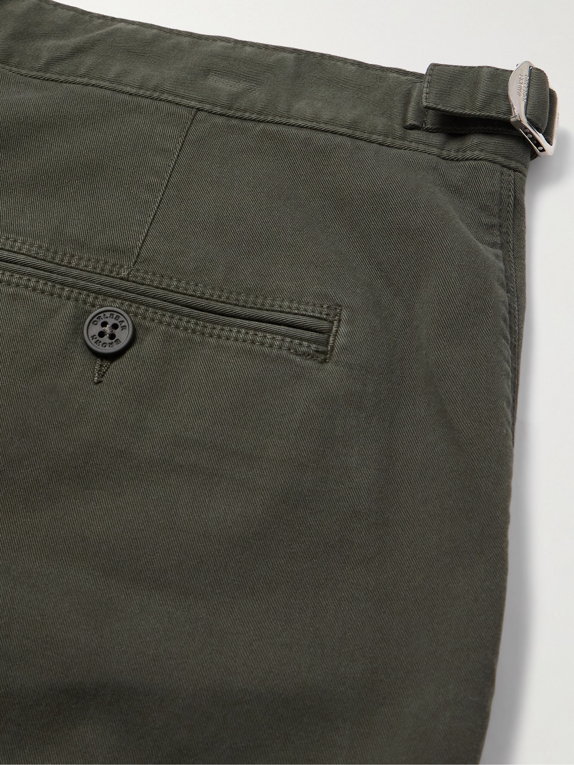 Orlebar Brown Bulldog Slim-fit Stretch-cotton Twill Shorts In Green