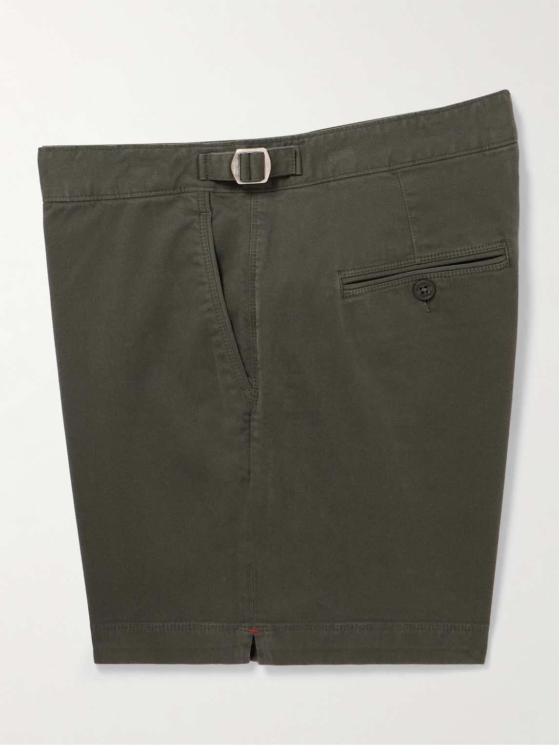 Orlebar Brown Bulldog Slim-fit Stretch-cotton Twill Shorts In Green