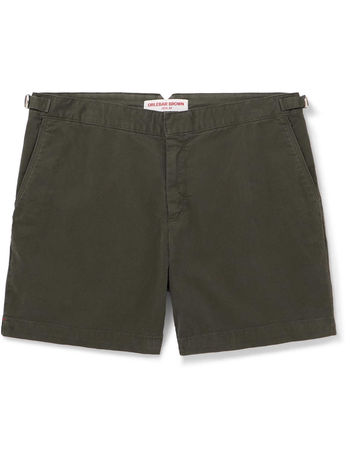 Orlebar Brown Bulldog Slim-fit Stretch-cotton Twill Shorts In Green