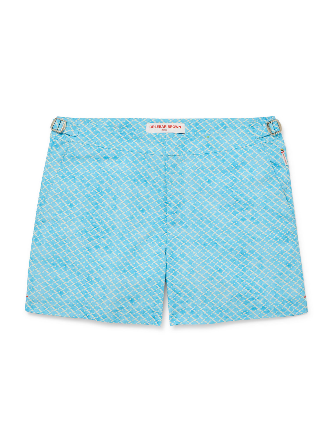 Orlebar Brown Setter Slim-fit Mid-length Printed Recycled Swim Shorts In Blue