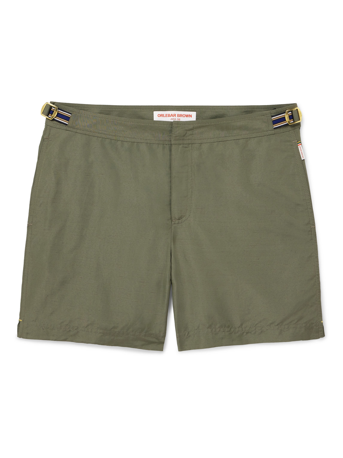 Orlebar Brown Bulldog Slim-fit Mid-length Swim Shorts In Green