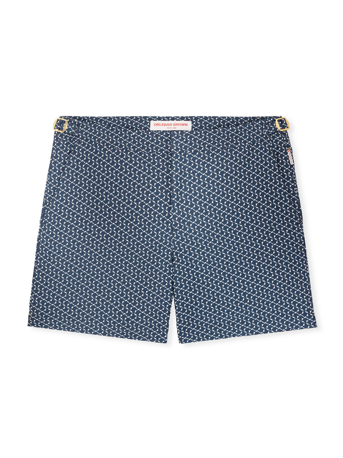 Orlebar Brown Bulldog Origami Slim-fit Mid-length Recycled-jacquard Swim Shorts In Blue