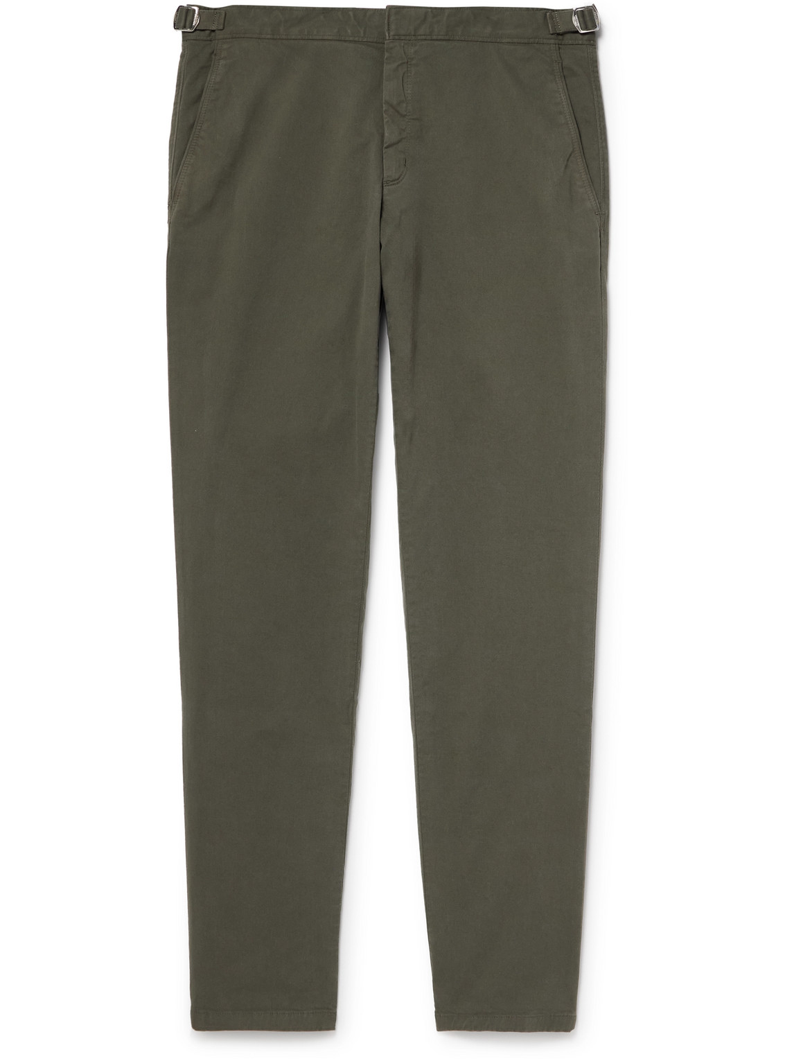 Orlebar Brown Fallon Straight-leg Cotton-blend Twill Trousers In Brown