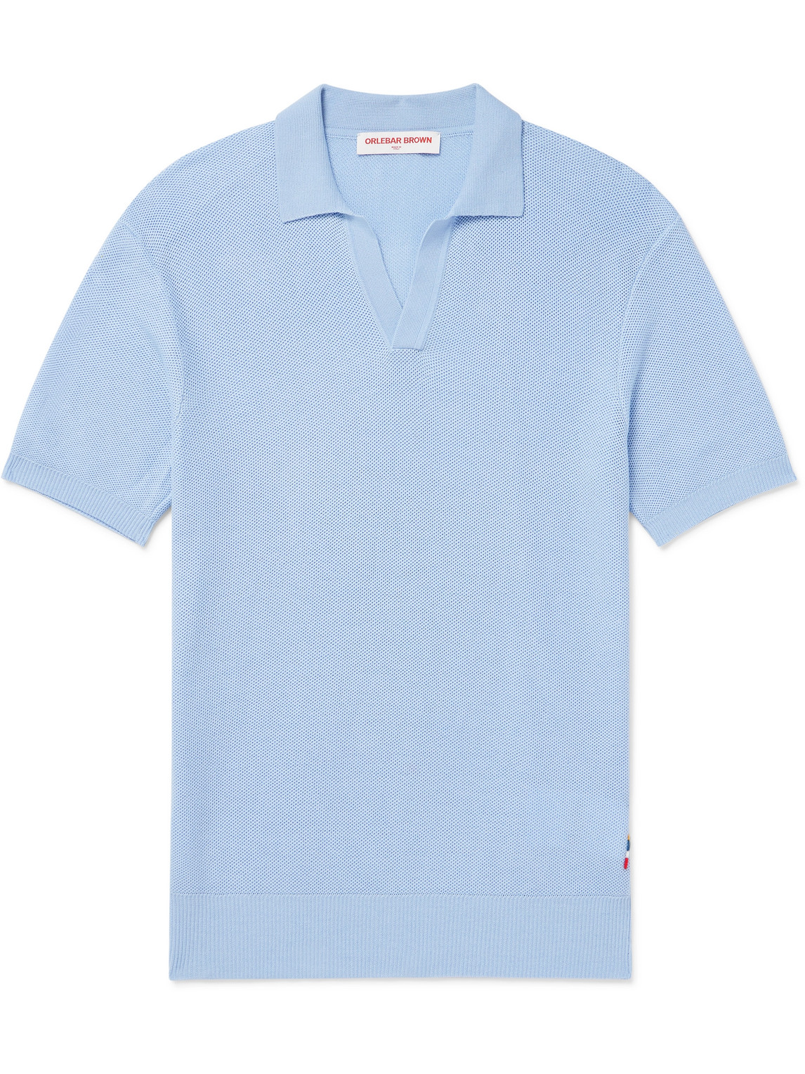 Orlebar Brown Horton Organic Cotton-piqué Polo Shirt In Blue