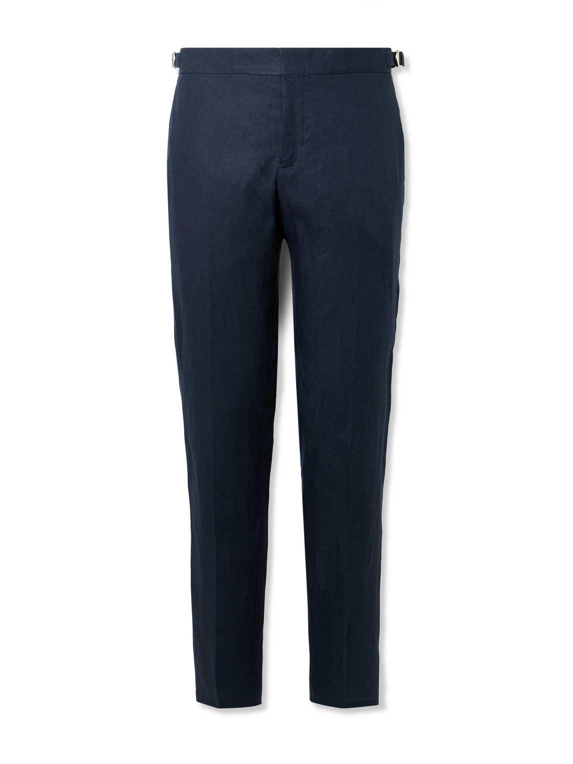 Orlebar Brown Griffon Tapered Linen Trousers In Blue