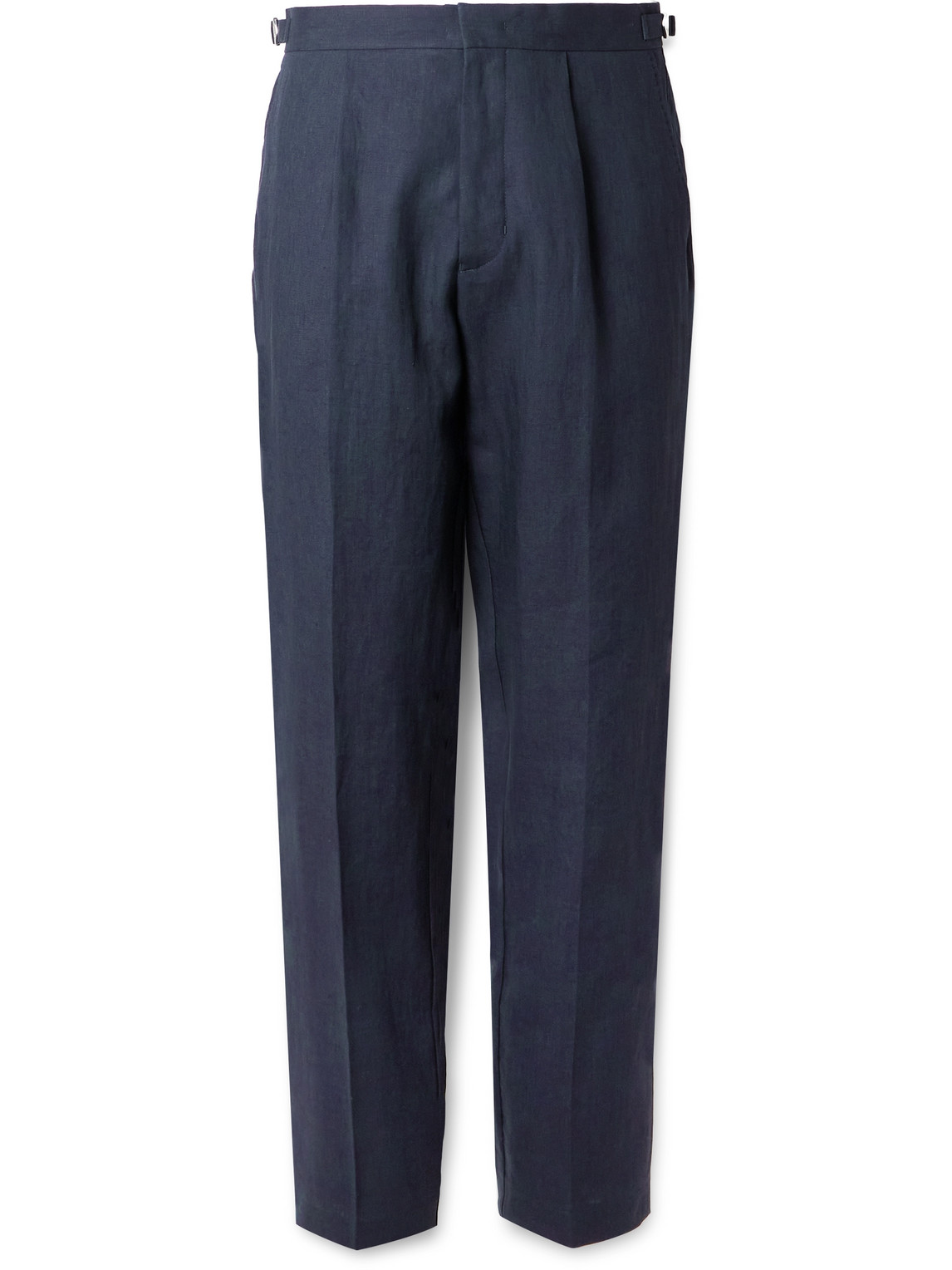 Orlebar Brown Carsyn Tapered Linen Trousers In Blue