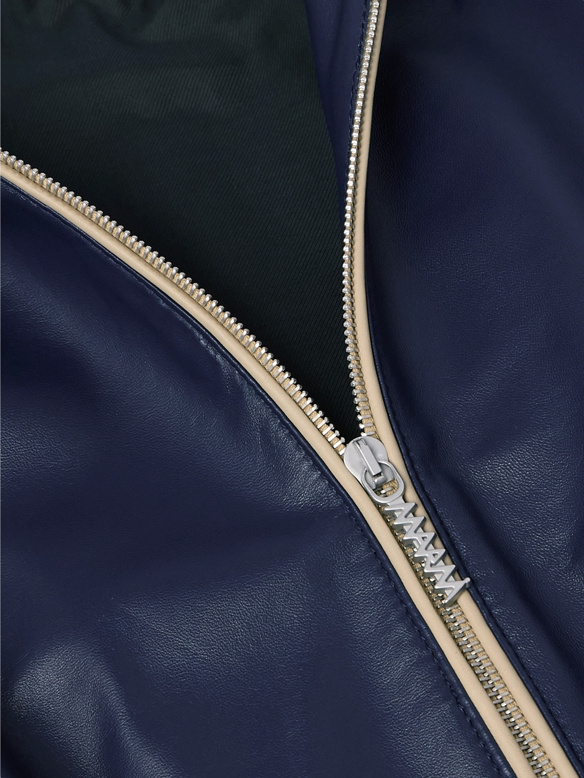 Marni Zip-up Leather Jacket In Blue
