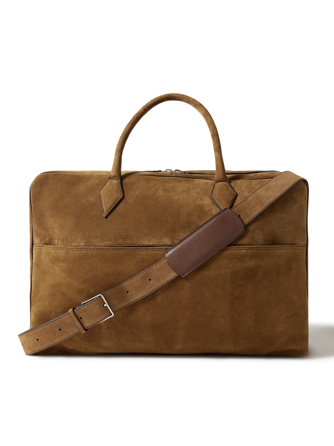 Metier Closer Weekend Suede Holdall In Neutrals