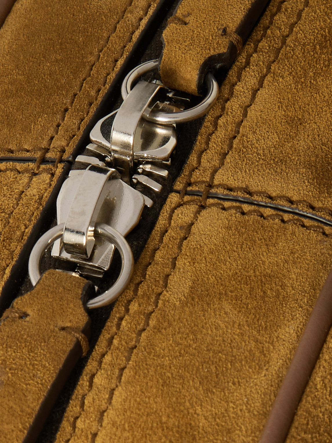 METIER CLOSER SLIM LEATHER-TRIMMED SUEDE BRIEFCASE