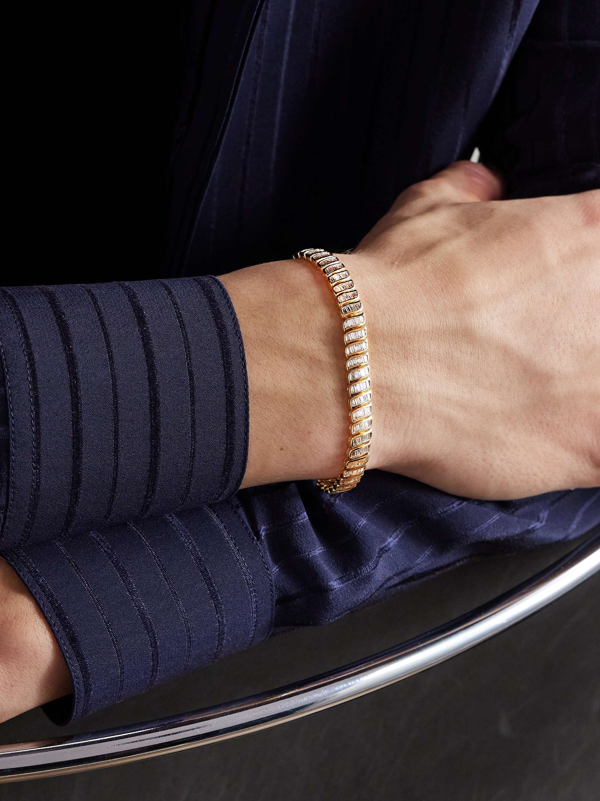 Bracciale in oro 18 carati con diamanti Zoe oro Taglia unica