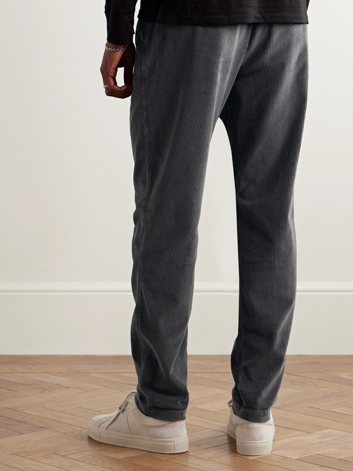JAMES PERSE SLIM-FIT GARMENT-DYED COTTON-BLEND CORDUROY CHINOS 