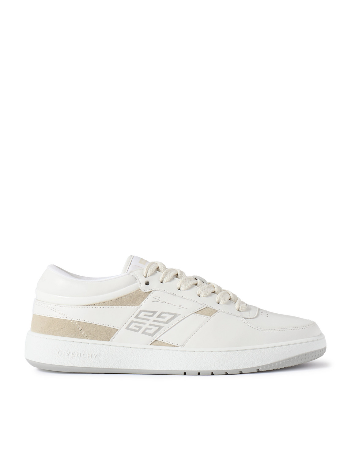 Givenchy G Move White Low Top Sneakers With Logo Detail On The Side In Leather Man In White
