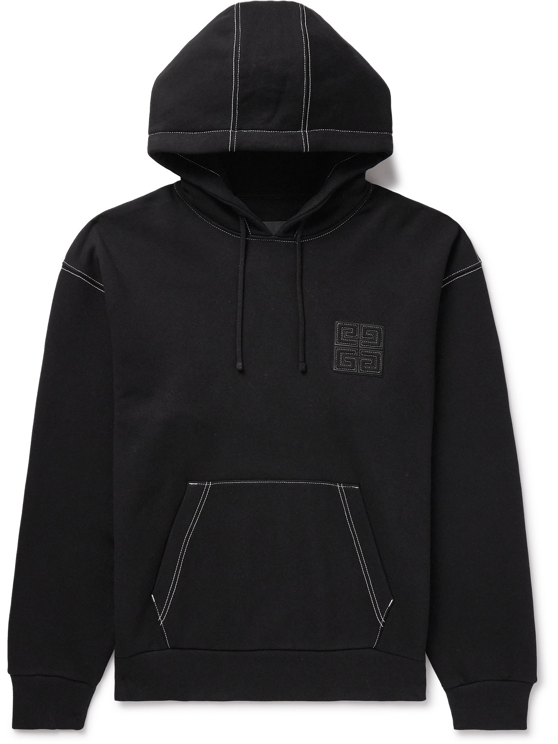 Logo-Appliquéd Cotton-Jersey Hoodie