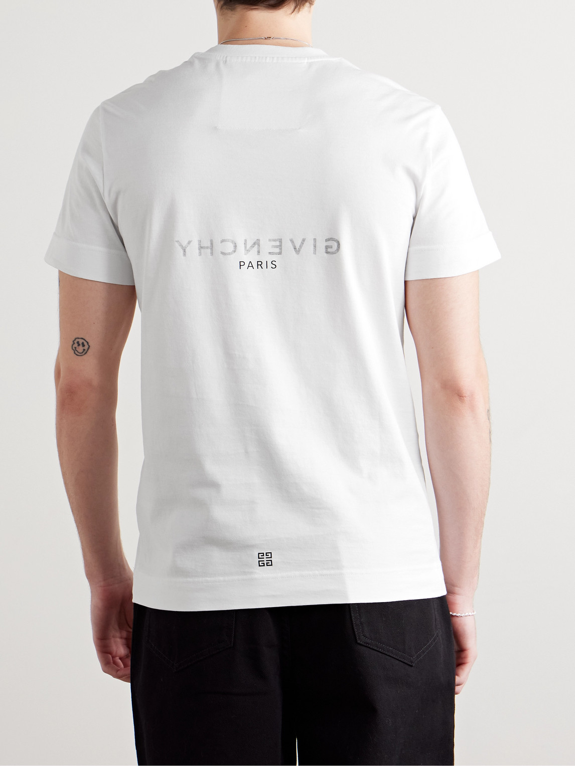 Givenchy Men White Cotton T-shirt