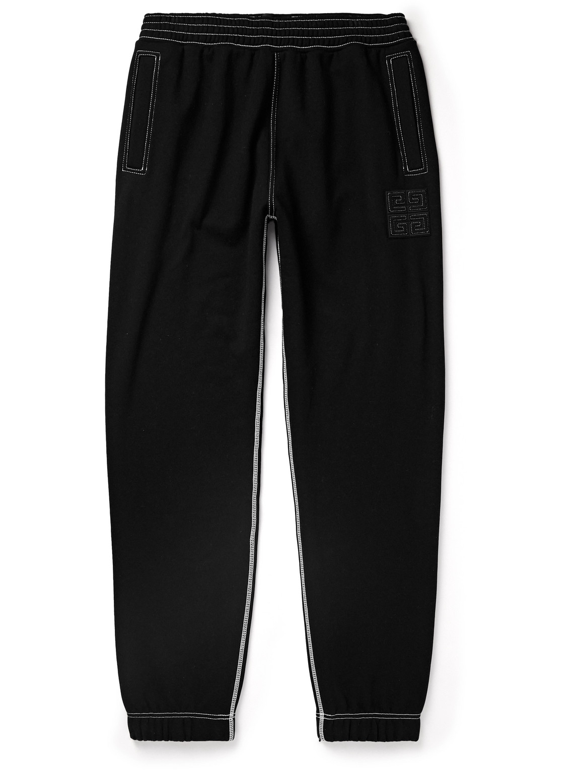 Tapered Logo-Appliquéd Cotton-Jersey Sweatpants