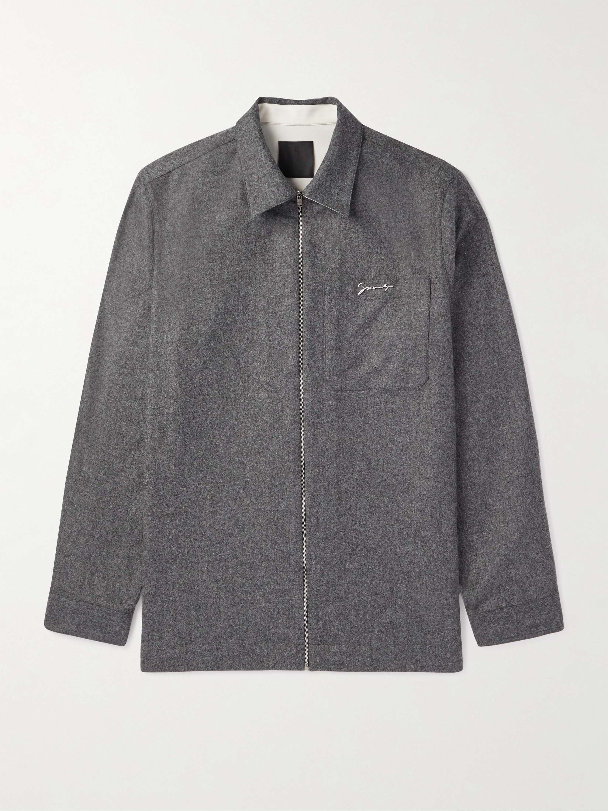 GIVENCHY hooded varsity jacket in wool and leather in
