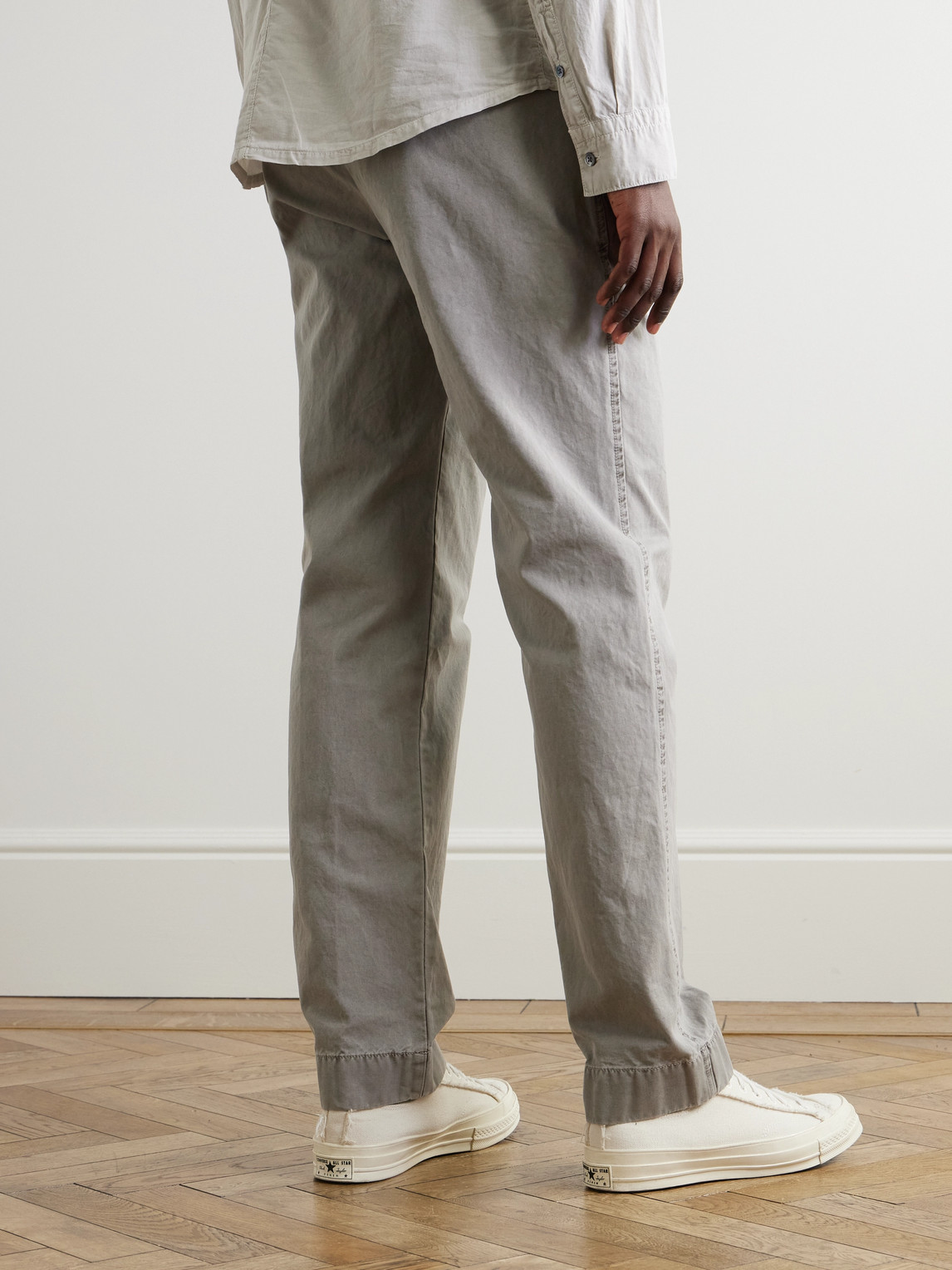 JAMES PERSE STRAIGHT-LEG COTTON-CANVAS TROUSERS 