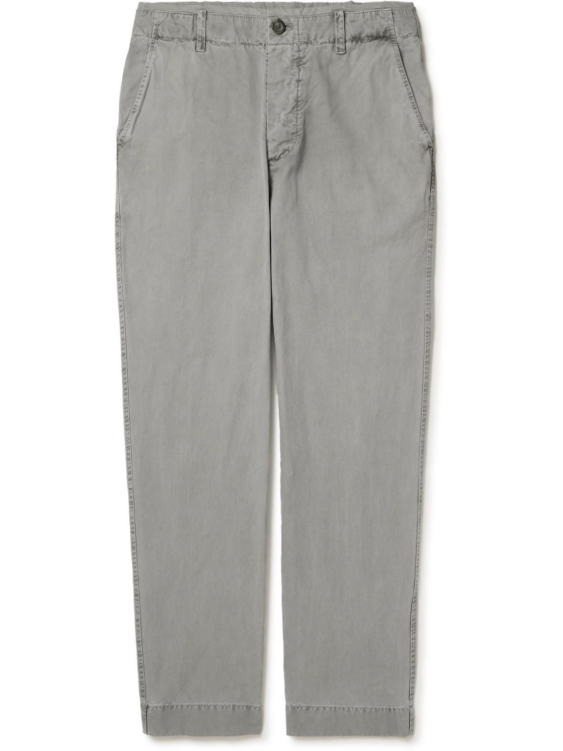 James Perse Straight-leg Cotton-canvas Trousers In Gray