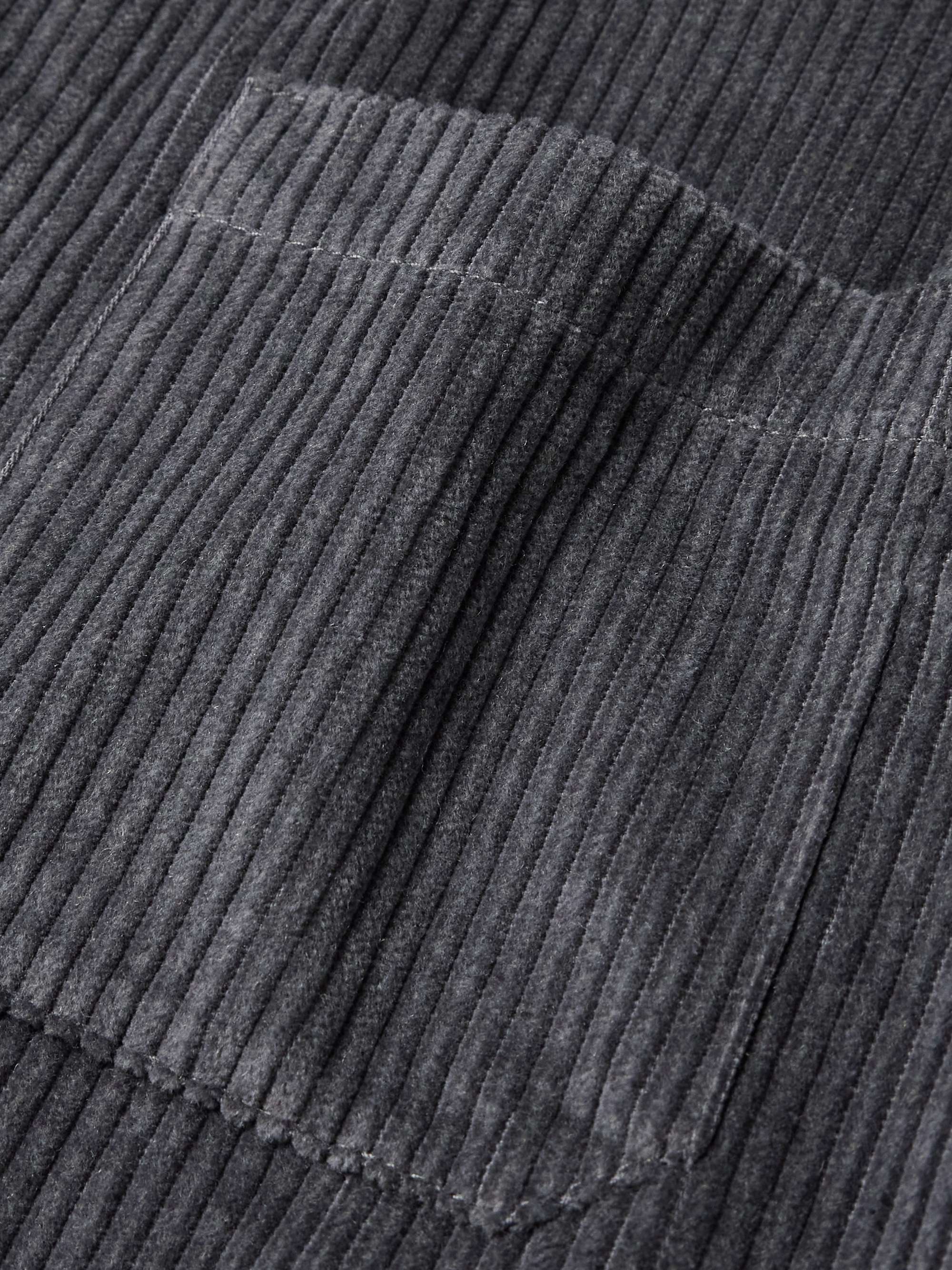 JAMES PERSE Overshirt in velluto a coste di misto cotone con fodera in sherpa