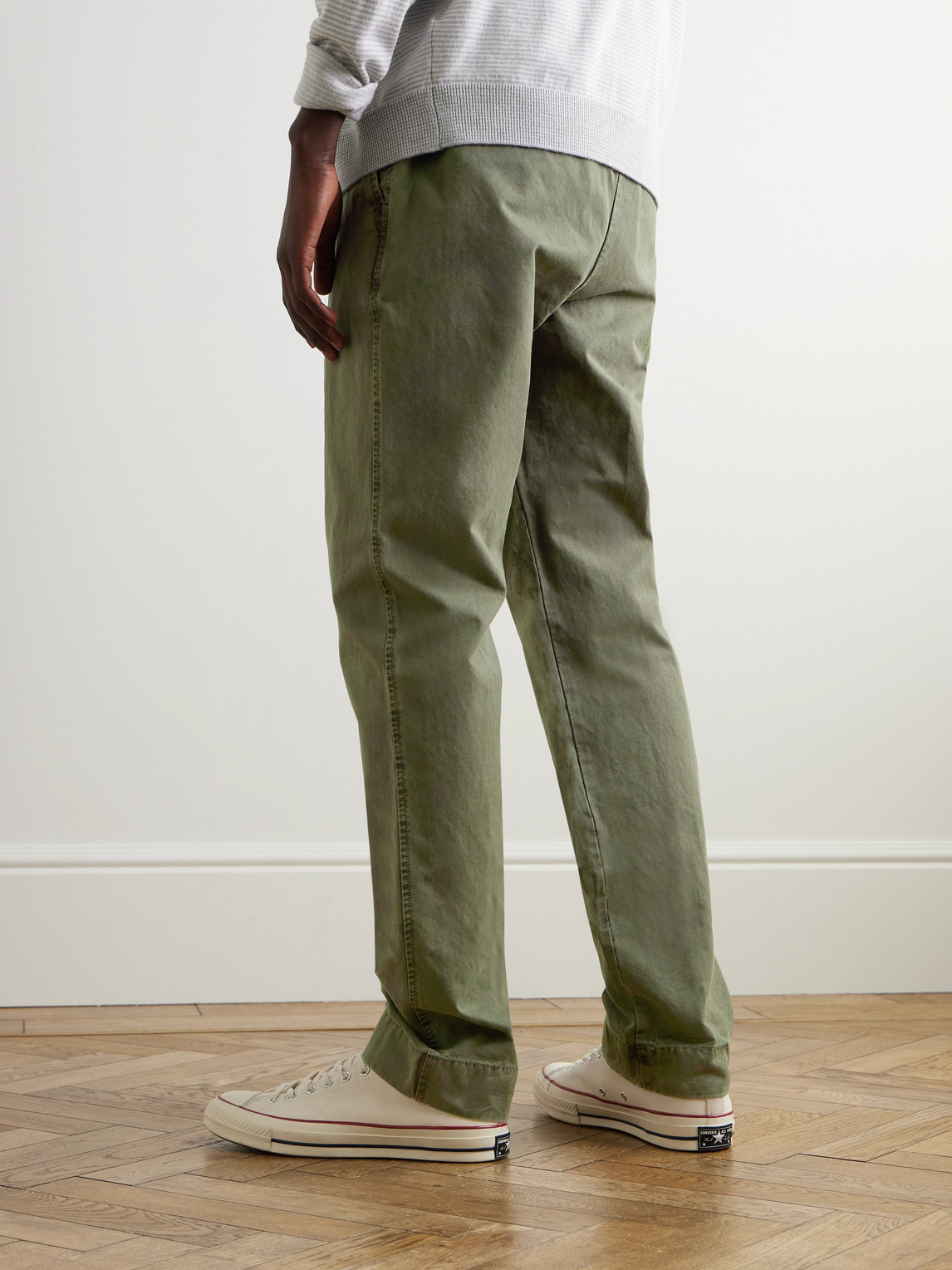 JAMES PERSE STRAIGHT-LEG COTTON-CANVAS TROUSERS 