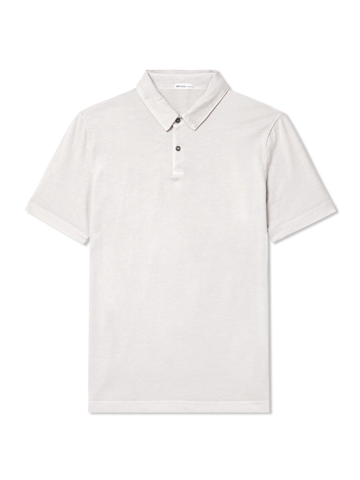 James Perse Cotton-jersey Polo Shirt In Gray