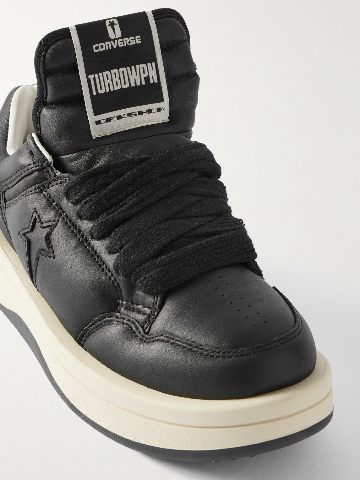 Shop Rick Owens Drkshdw Converse Turbowpn Leather Sneakers