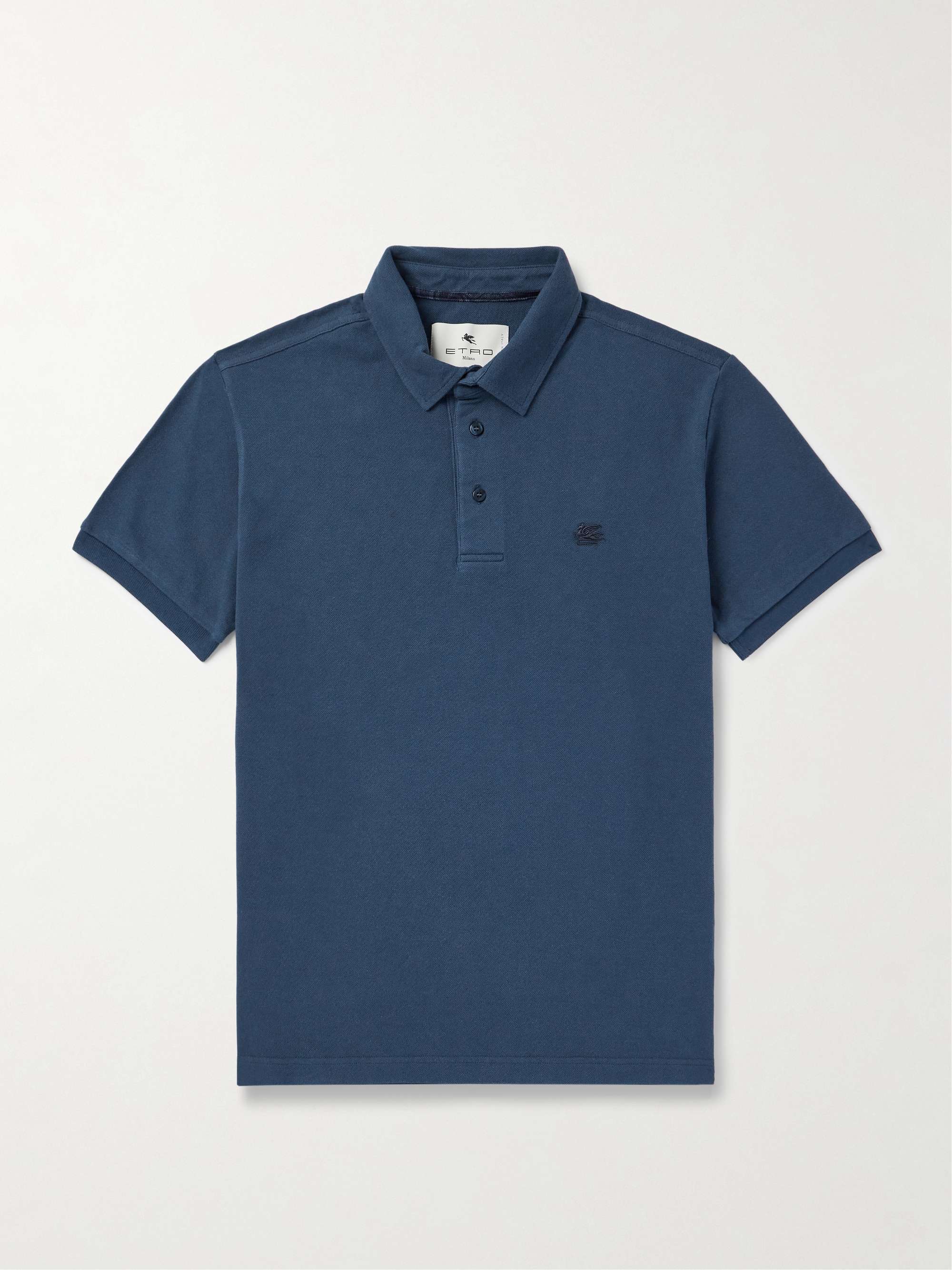 Blue Zanone Slim-Fit Ice Cotton Polo Shirt | INCOTEX | MR PORTER