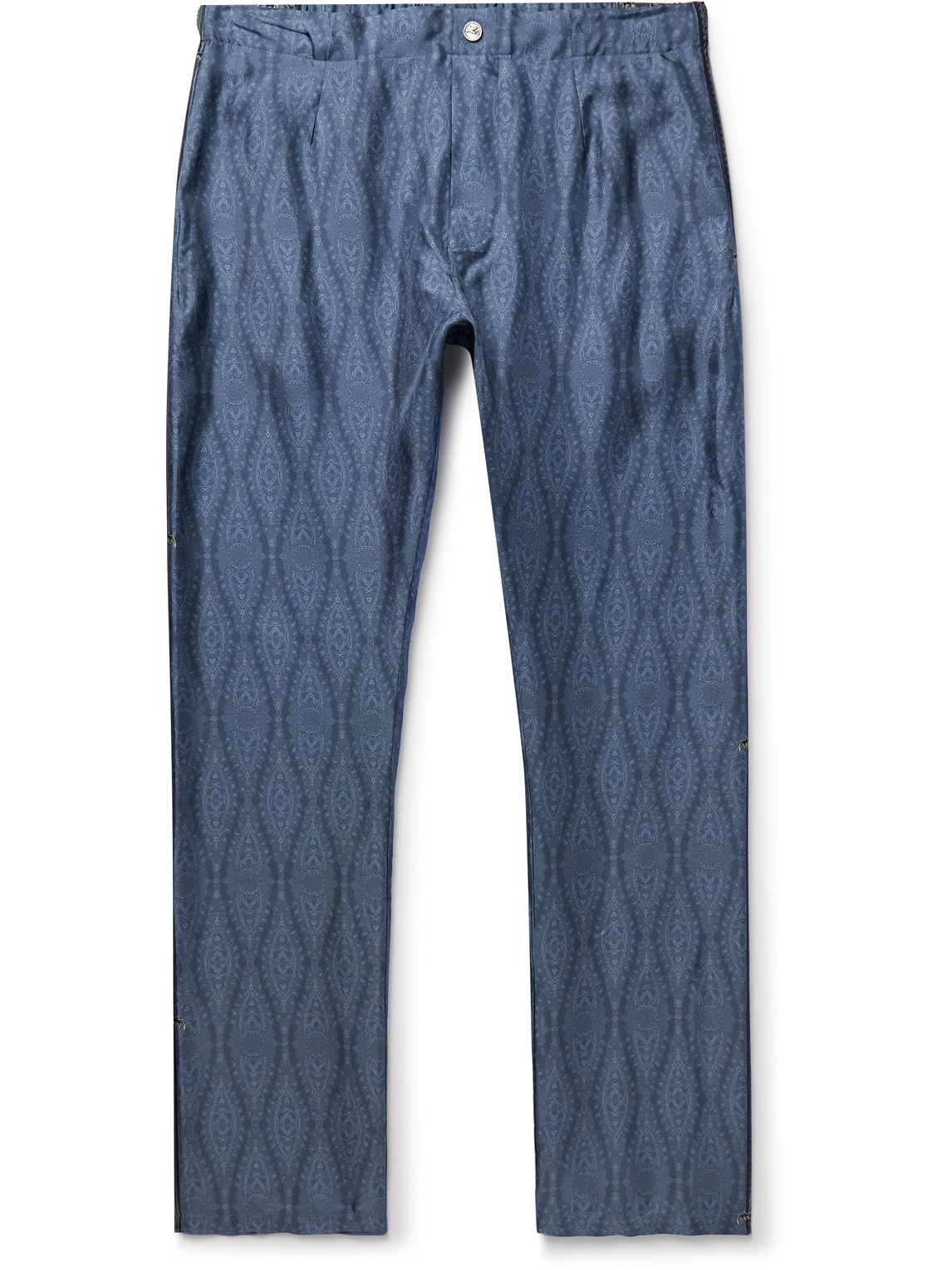 【送料&関税込】Etro Printed Silk Trousers ETRO floral-print Silk Trousers | Blue | FARFETCH
