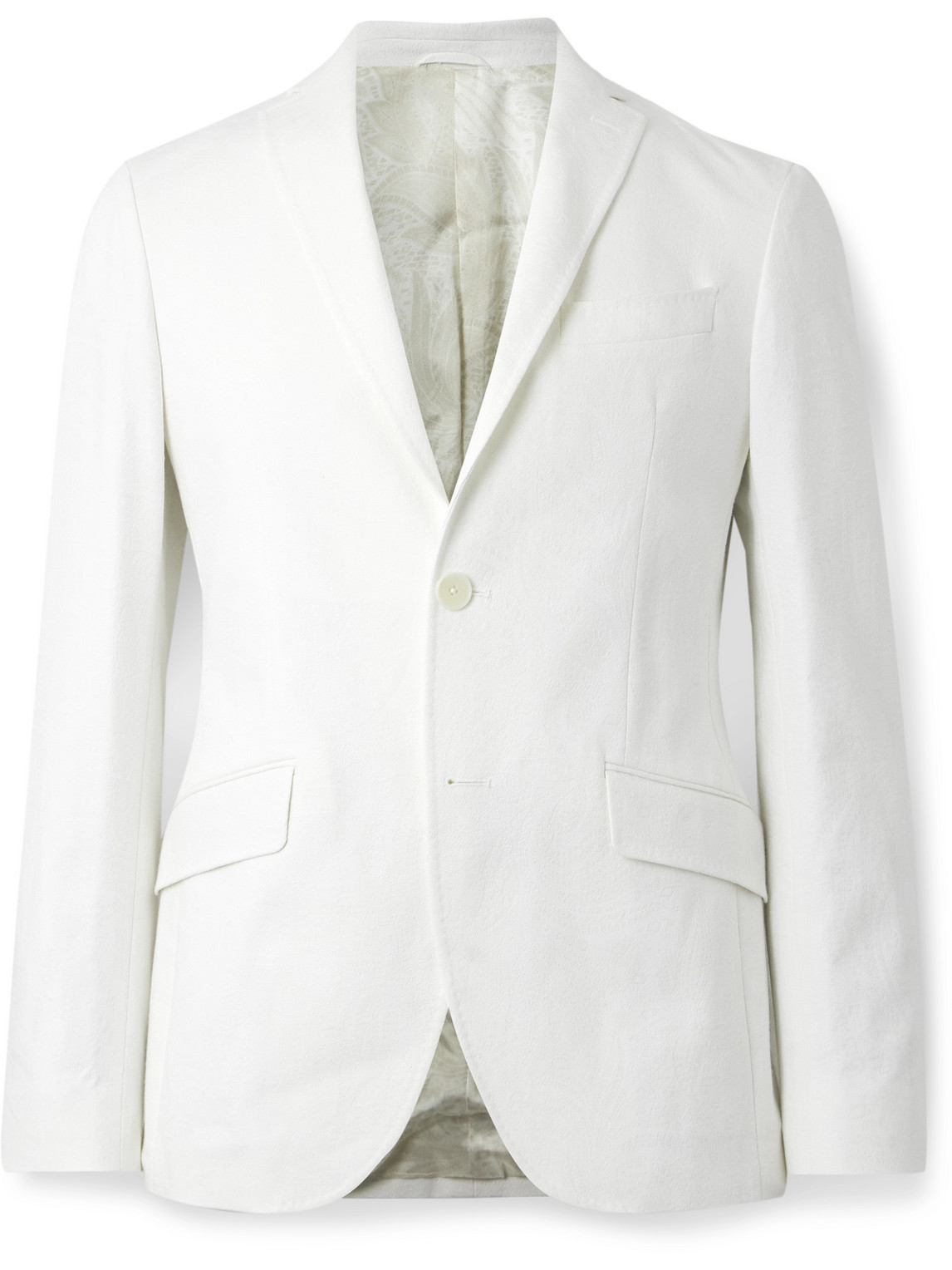 Etro Cotton Jacquard Blazer In White