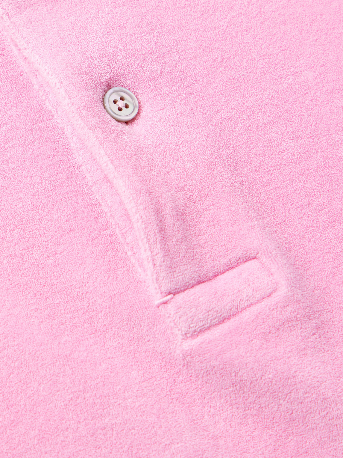 Tom Ford Classic Piquet Polo With Three-button Placket In Pink