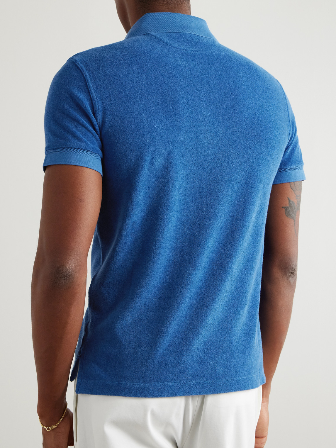 Tom Ford Polo Shirt With Button Placket And Regular Collar In Blue