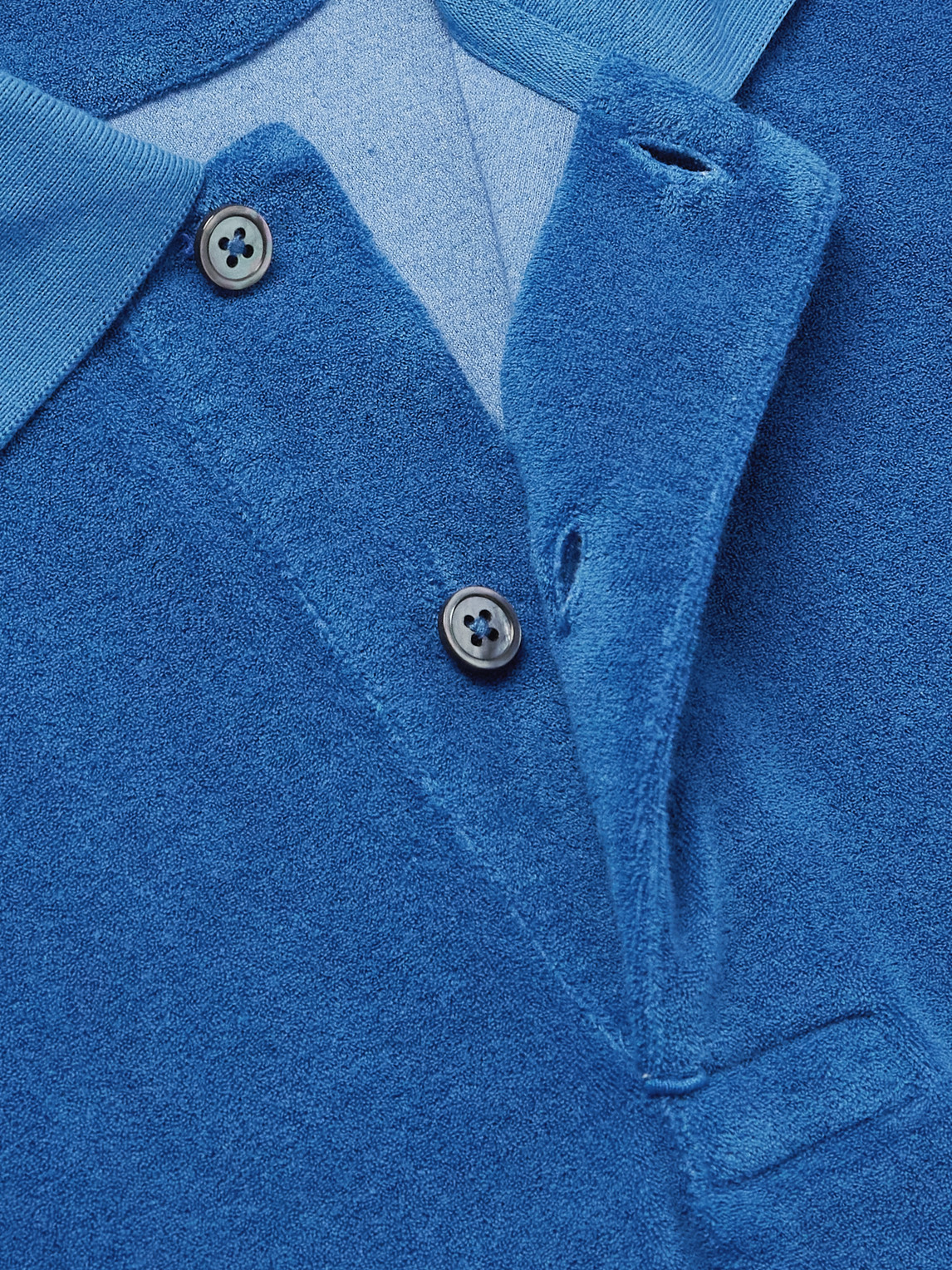 Tom Ford Polo Shirt With Button Placket And Regular Collar In Blue